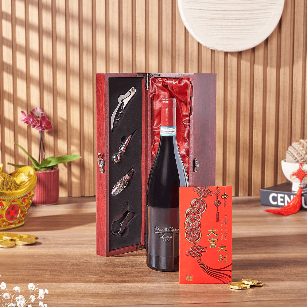 Wine and Tools Lunar New Year – how the gift is presented