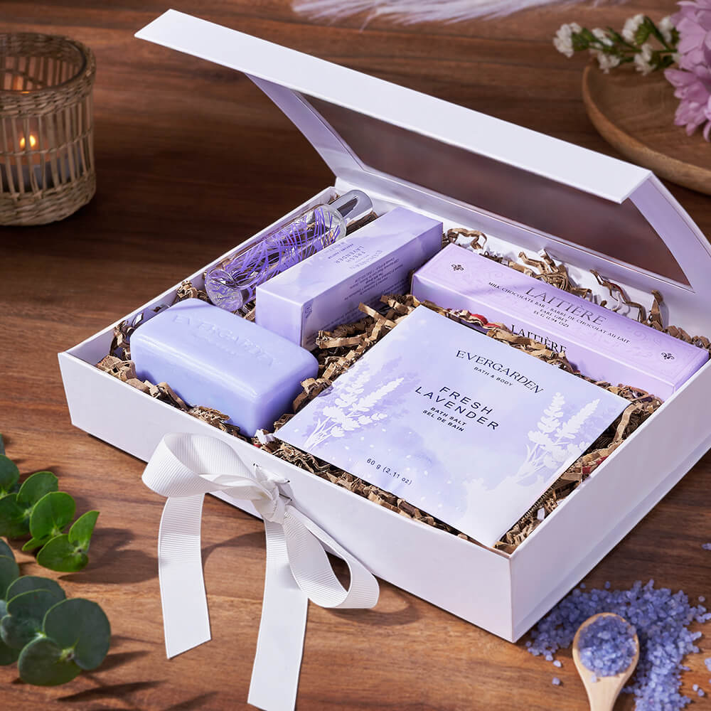 Lavender and Earl Grey Spa Box – how the gift is presented
