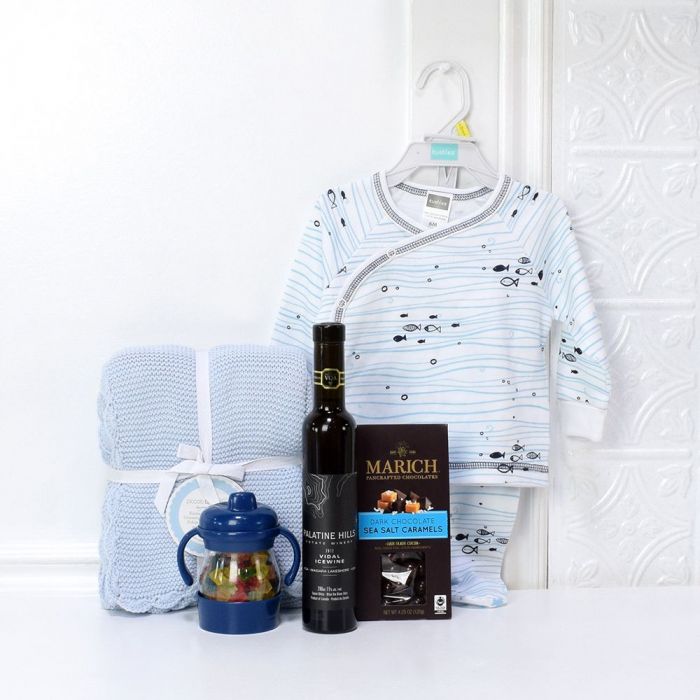Marich Dark Chocolate and Wine Celebration Gift Basket – how the gift is presented