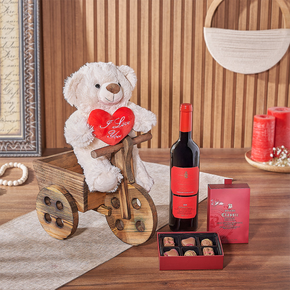 Morningside Valentine’s Day Basket from Washington Baskets - Wine Gift Set - Washington Delivery