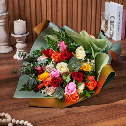 Custom Flowers - Prismatic Rose Bouquet Gift