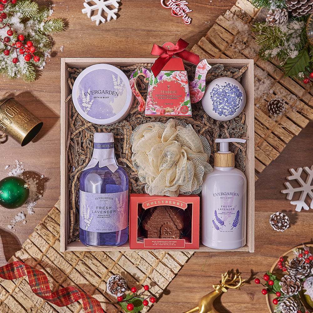Wooden Spa Gift Box with Chocolate – how the gift is presented