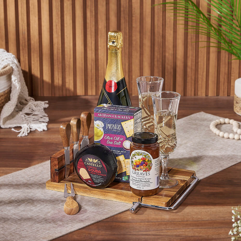 Sparkling Wine and Marmalades Gift – how the gift is presented