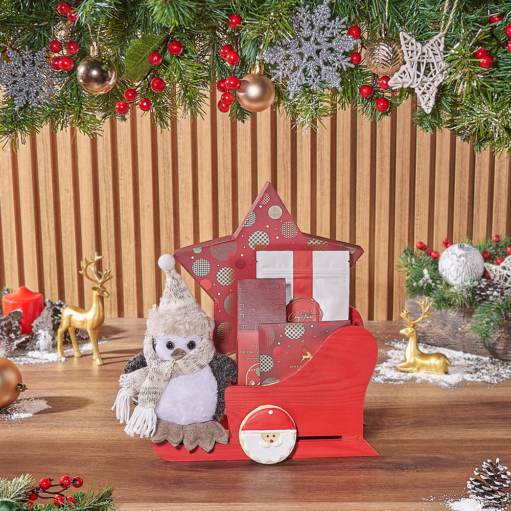 Chocolate Truffles and Plush Gift Basket – how the gift is presented