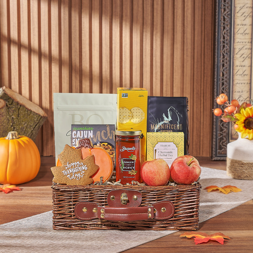 Thanksgiving Fruit & Snacks Bounty from Washington Baskets - Gourmet Gift Basket -  Washington Delivery