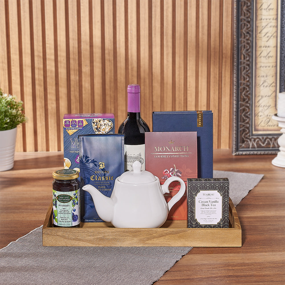 Kosher Wine and Sweet Treat Gift – how the gift is presented
