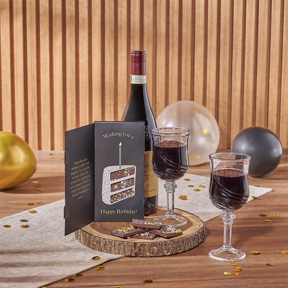 The Marvelous Birthday Gift Set, wine gift, wine, birthday gift, birthday, chocolate gift, chocolate, Washington Delivery