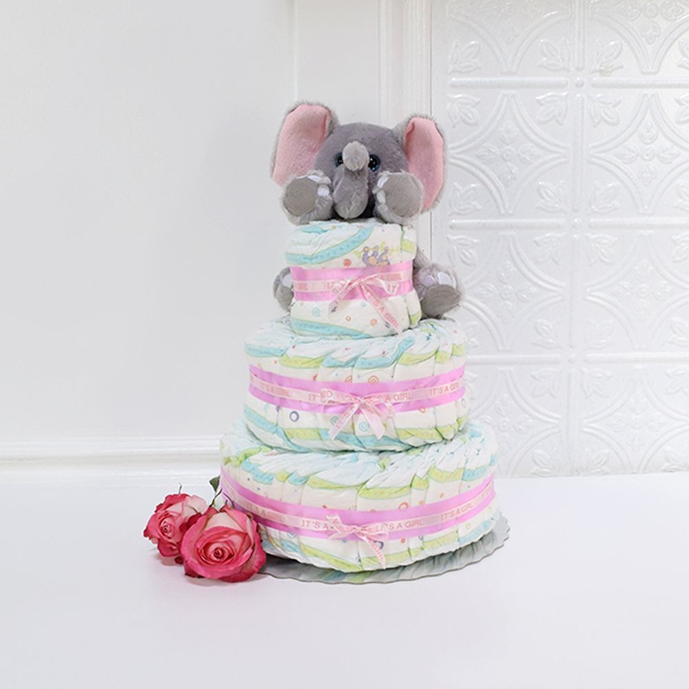 Unisex Diaper Cake from Washington Baskets - Washington Delivery