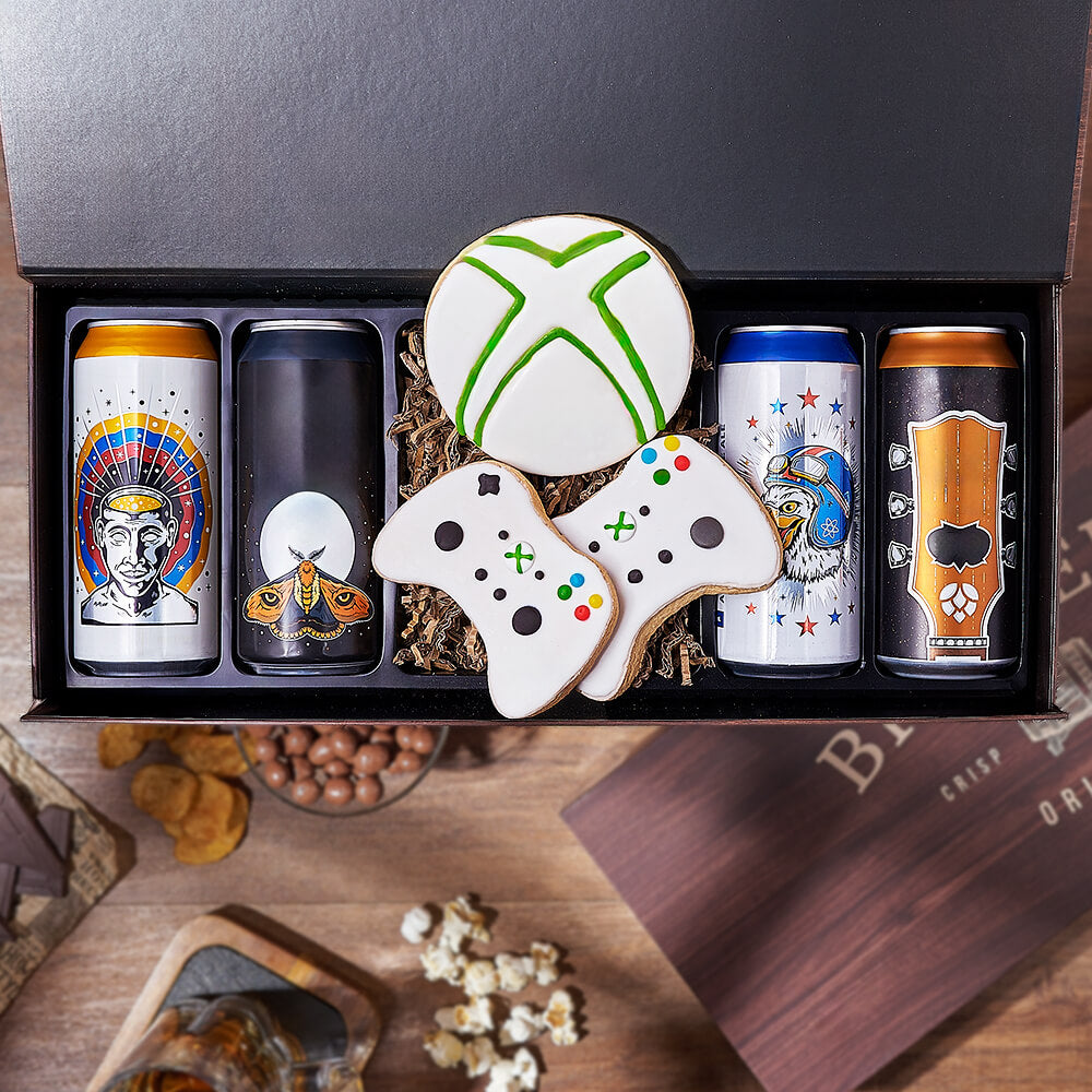 Video Game & Craft Beer Box, beer gift, beer, gaming gift, gaming, cookie gift, cookie, Washington Delivery