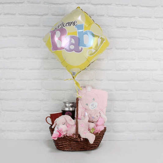 Welcome Newborn Baby Girl Gift Basket from Washington Baskets - Baby Gift Set - Washington Delivery