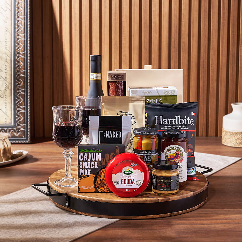 Wine and Salami Gift Basket, Washington DC – how the gift is presented