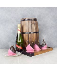 CHOCOLATE PEARS WITH CHAMPAGNE GIFT SET 