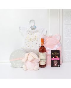 Mommy & Daughter Gift Set, baby gift baskets, baby boy, baby gift, new parent, baby, champagne
