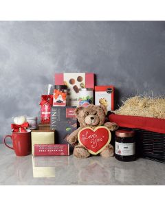 Maryvale Romantic Gift Basket, gourmet gift baskets, gift baskets, Valentine's Day gift baskets, romantic gift baskets
