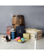 Coffee & Macaron Gift Crate, gourmet gift baskets, gourmet gifts, gifts